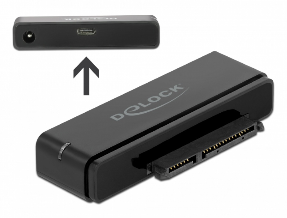 Convertor USB-A 3.2 Gen 2 la SATA 22 pini pentru HDD 2.5″/3.5″, Delock 64104 conectica.ro imagine noua tecomm.ro